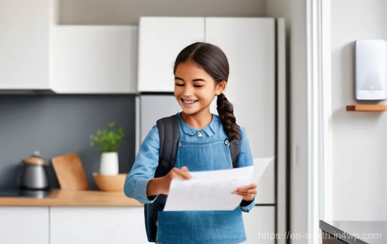 스마트홈 시스템과 가정에서의 안전 - **Prompt 1: Remote Monitoring and Peace of Mind**
    A modern living room at dusk, bathed in warm, ...