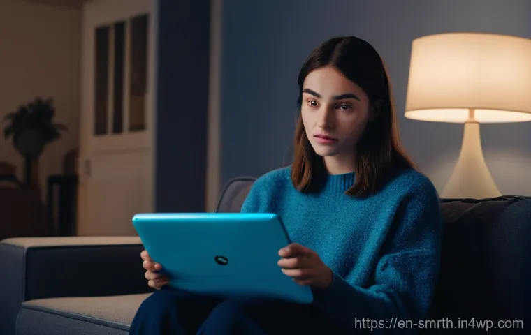 스마트홈 제품의 환경적 영향 - **Prompt:** A cozy, modern living room at twilight. Various smart home devices are subtly glowing wi...