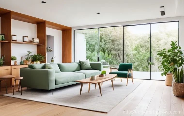 스마트홈 시스템 구축을 위한 필수 장비 - **Advanced Home Security: Peace of Mind**
    A bright, clear, and realistic image depicting the fro...